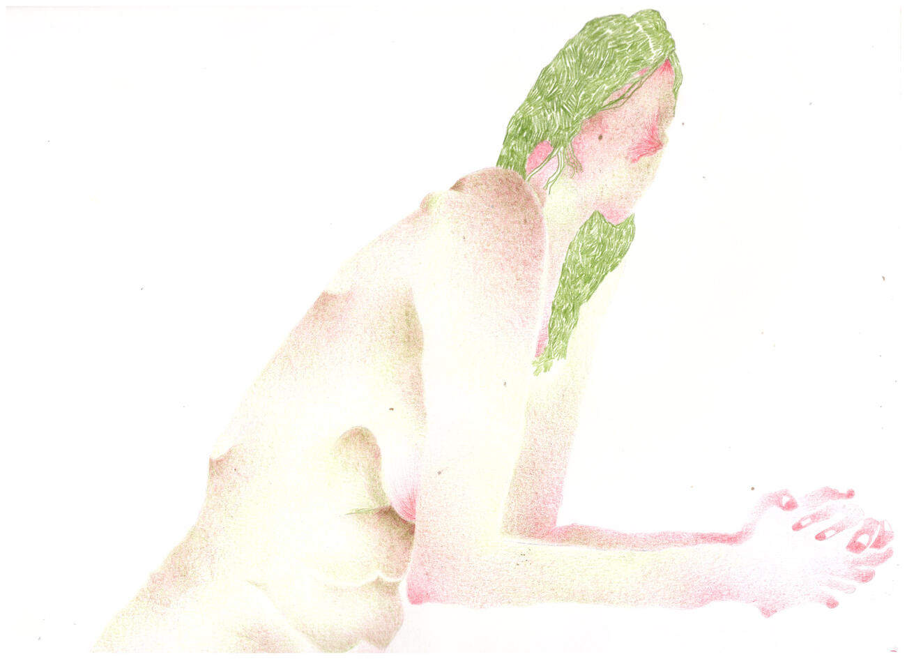 Disegno dal vero/ matita colorata su carta, 29,7x50.
